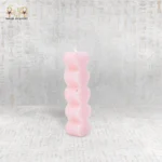 Pink Stacked Hearts Candle