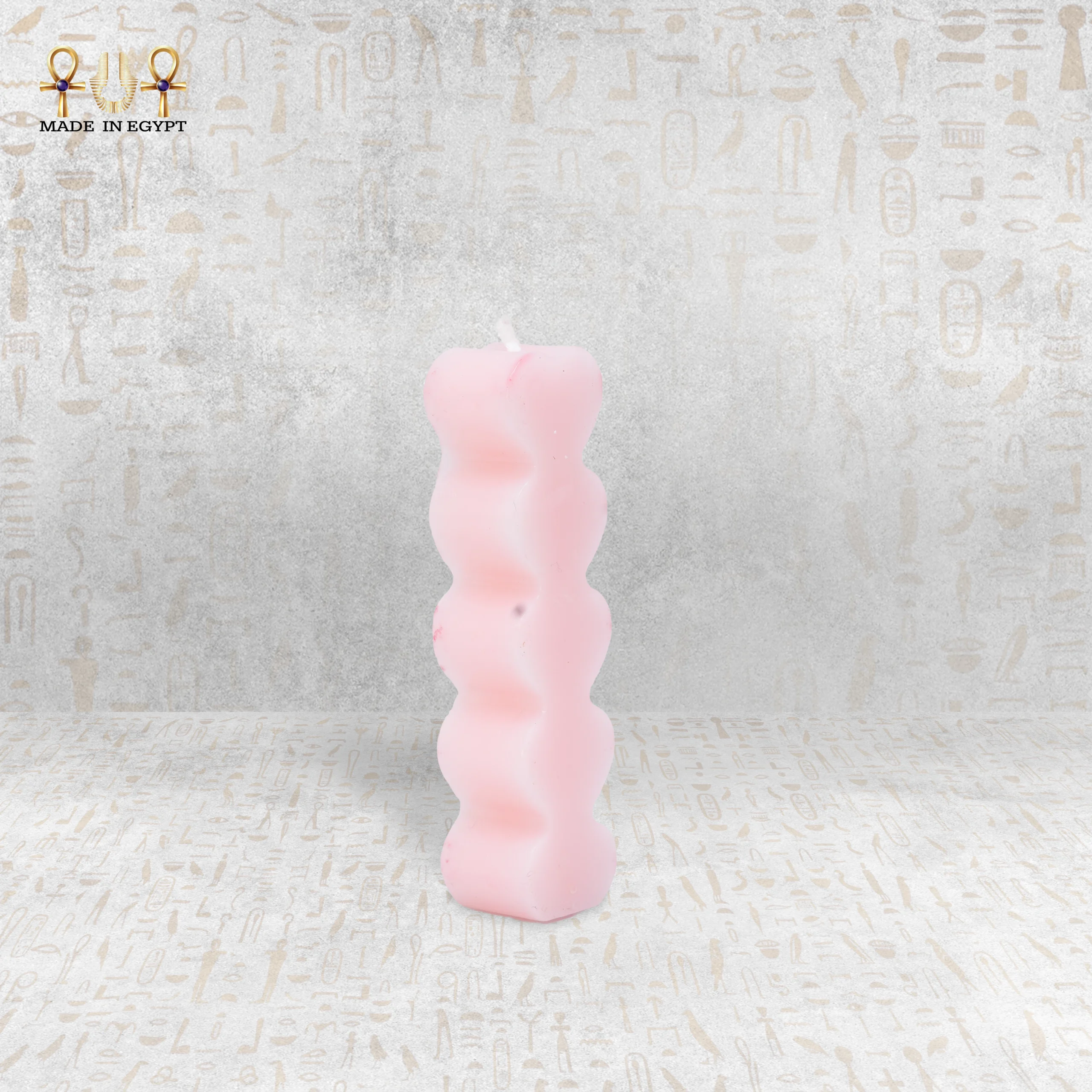 @5A Pink Stacked Hearts Candle Pink Stacked Hearts Candle - Image 1