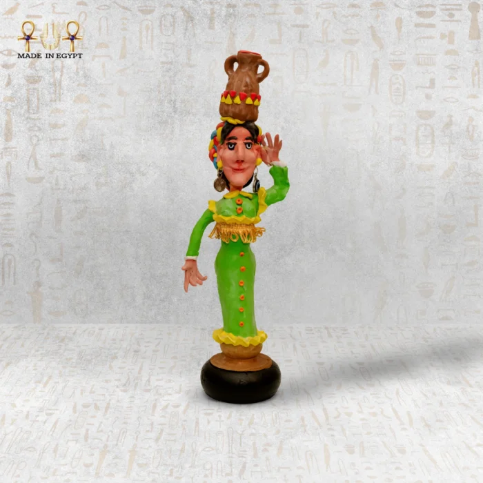 Traditional Water Jar Carrier Figurine - Image 1