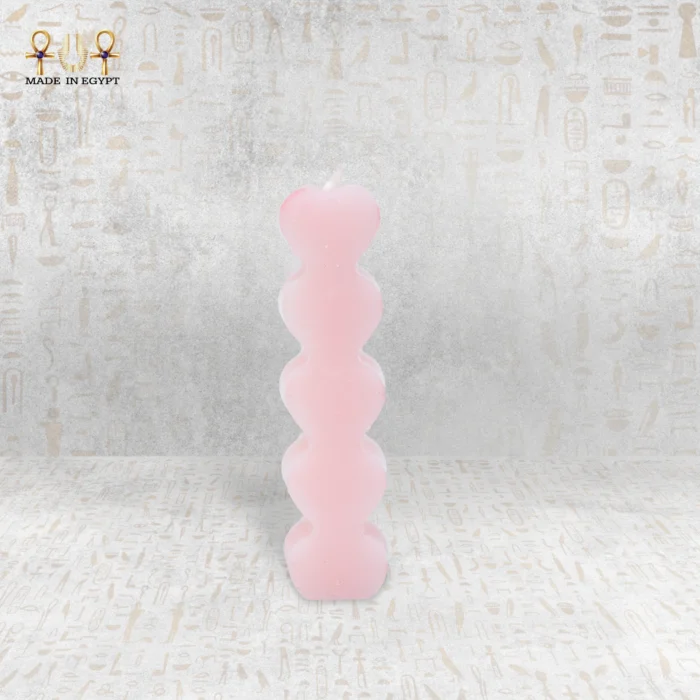 Pink Stacked Hearts Candle - Image 2