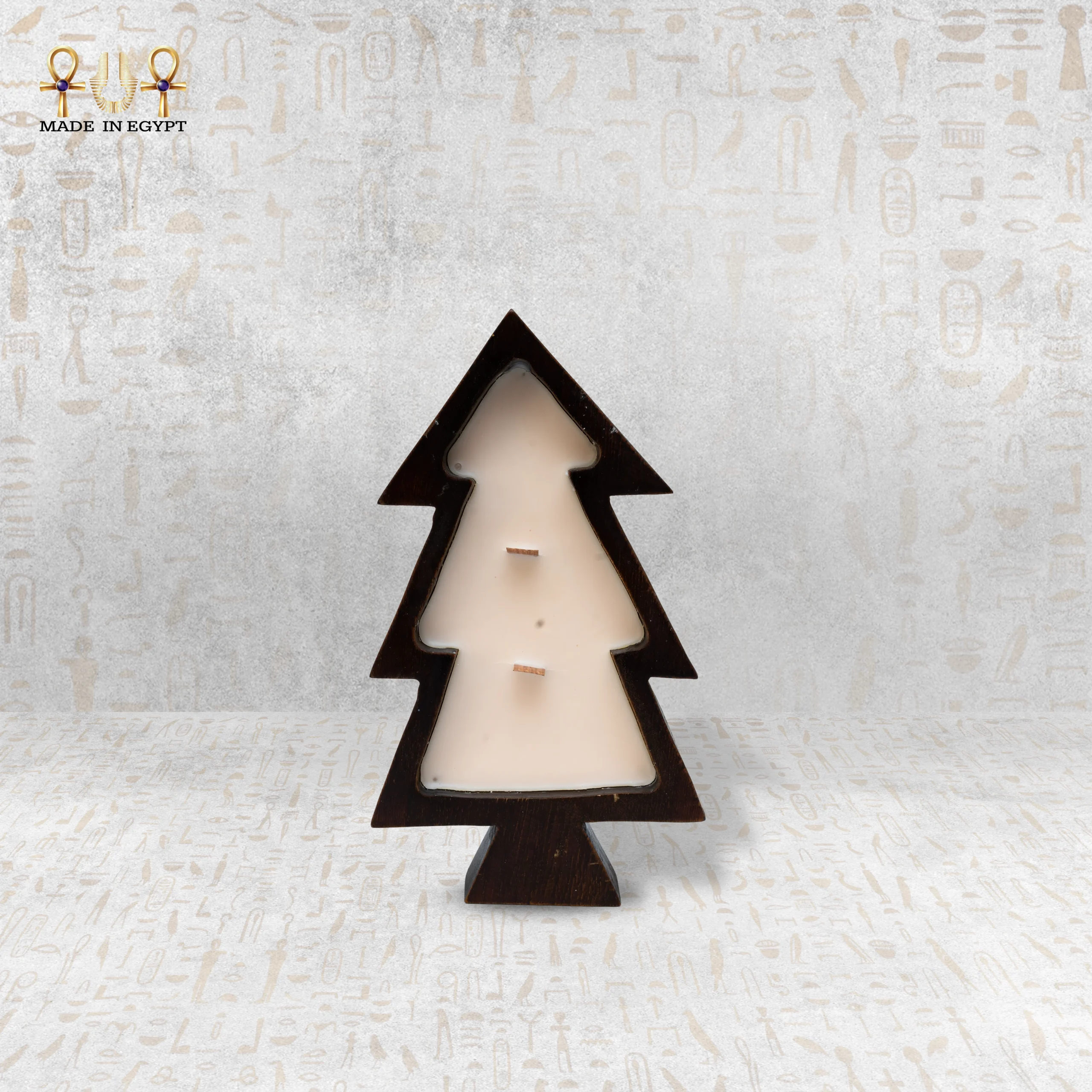@7A Christmas Tree Candle with Black Frame Christmas Tree Candle with Black Frame - Image 1