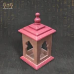 Small Decorative Wooden Lantern – Pink Natural