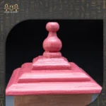 Small Decorative Wooden Lantern – Pink Natural - Image 2