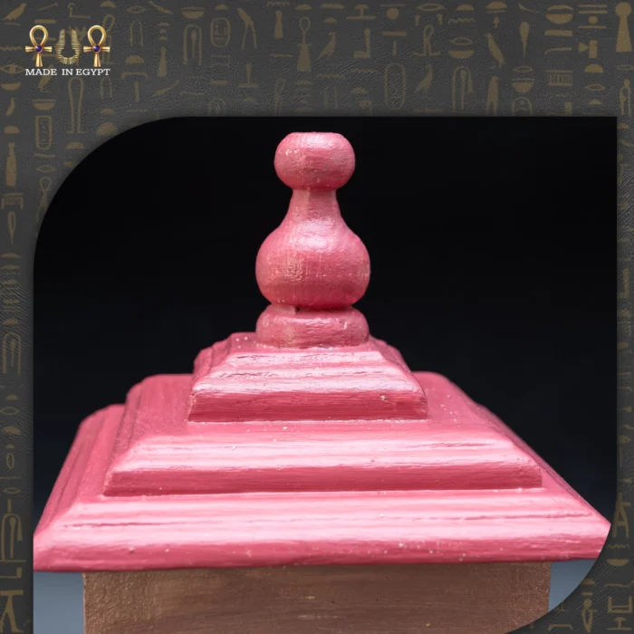 Small Decorative Wooden Lantern – Pink Natural - Image 2