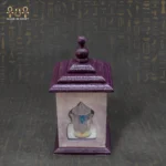 Small Decorative Wooden Lantern – Purple Natural - Image 2