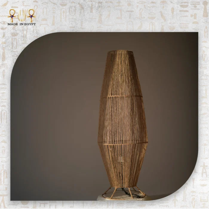 Natural Burlap Boho Floor Lamp - Image 2