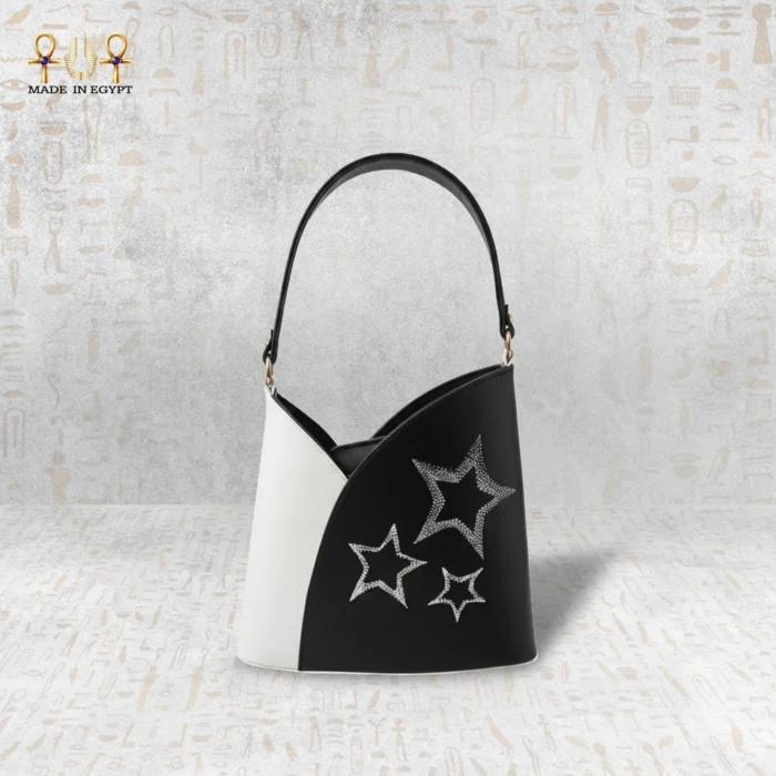 Midnight Stars Handbag – Hand-Painted Genuine Leather - Image 1