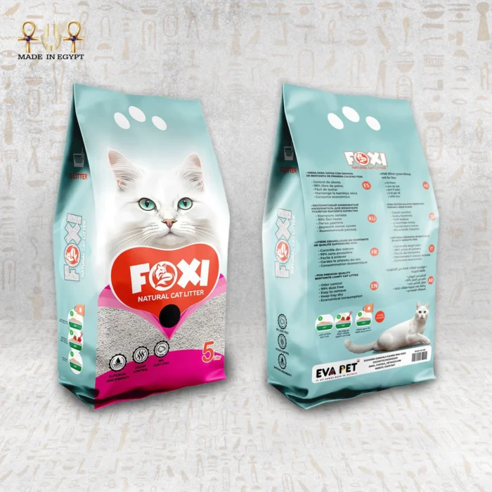 ⁦رمل قطط مصري أبيض معالج برائحة بيبي بودر⁩ - الصورة ⁦1⁩