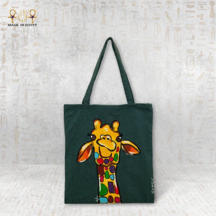 Joyful Giraffe Tote Bag - Image 1
