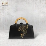 Spirit of the Leopard Handbag – Hand-Painted Genuine Leather