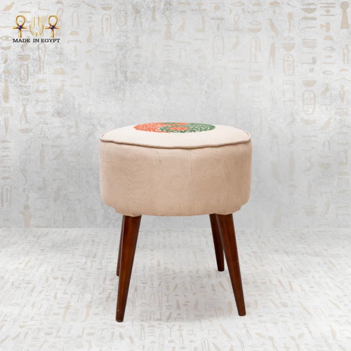 Handmade Fabric Accent Stool - Image 1