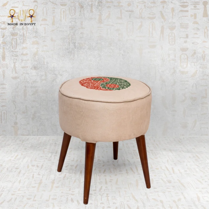 Handmade Fabric Accent Stool - Image 3