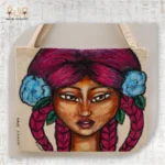 ⁦شنطة قماش فتاة الزهور⁩ - الصورة ⁦2⁩