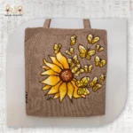 Canvas Bag - Sunflower and Butterflies - Image 2