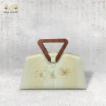 حقيبة الفراشات الذهبية – جلد طبيعي برسم يدوي