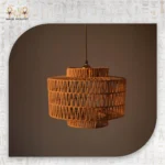 Natural Burlap Boho Pendant Lamp - Image 2