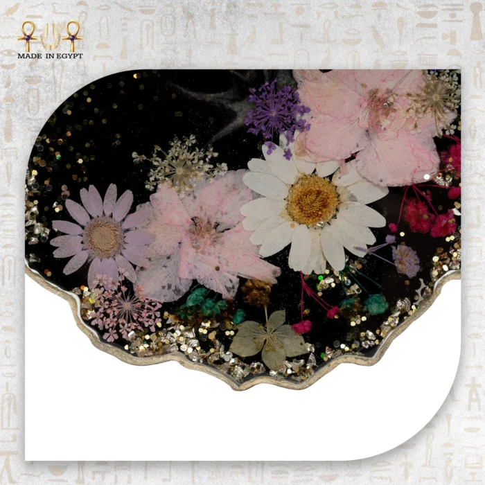 Sparkling Floral Resin Coaster - Image 3