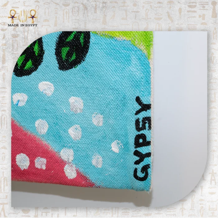 ⁦شنطة قماش الزهور الملونة⁩ - الصورة ⁦4⁩