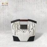 حقيبة أغصان الظل – جلد طبيعي برسم يدوي