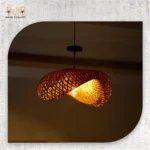 Curved Boho Rattan Chandelier - Image 2