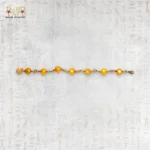 Yellow Brass Wire Bracelet with Yellow Agate - Image 3