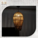 ⁦نجفة خيش طبيعية بتصميم معلق⁩ - الصورة ⁦2⁩