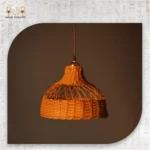 Natural Boho Dome Rattan Chandelier - Image 2