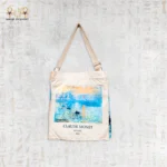 Claude Monet Sunrise Canvas Tote