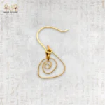 ⁦Yellow Brass Wire Spiral Earrings⁩ - الصورة ⁦3⁩