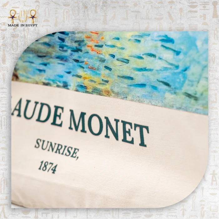 Claude Monet Sunrise Canvas Tote - Image 2