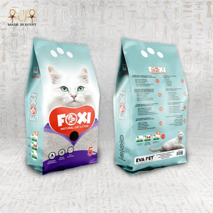 ⁦رمل قطط مصري أبيض معالج برائحة اللافندر⁩ - الصورة ⁦1⁩