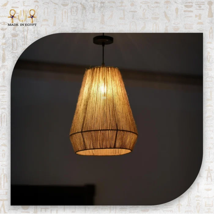 Natural Burlap Pendant Lamp - Image 1