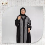 Elegant Formal Abaya with Attached Scarf - Image 2