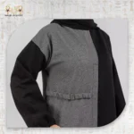 Elegant Abaya Dress with Attached Scarf - Image 2