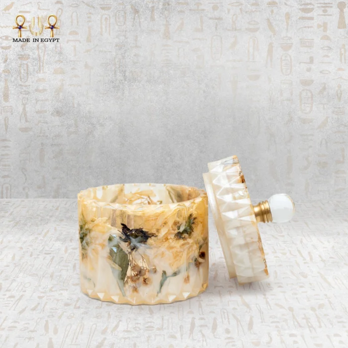 ⁦علبة تخزين ريزن فاخرة بالزهور الطبيعية⁩ - الصورة ⁦2⁩