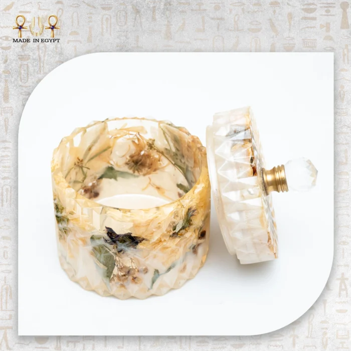 ⁦علبة تخزين ريزن فاخرة بالزهور الطبيعية⁩ - الصورة ⁦3⁩