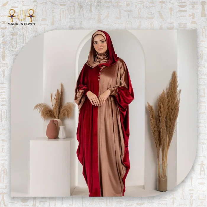 Distinctive Velvet Abaya with a Modern Touch - Image 1