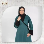 Elegant Wrap Abaya with a Modern Touch and Basic Dress - Image 2