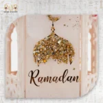 ⁦فانوس ريزن رمضاني وردي بلمسات ذهبية⁩ - الصورة ⁦5⁩