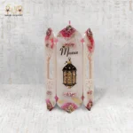⁦فانوس ريزن رمضاني وردي بلمسات ذهبية⁩ - الصورة ⁦2⁩