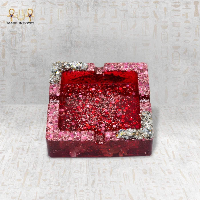 Ruby Luxe Resin Ashtray - Image 1