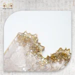 ⁦كوستر ريزن كريمي بحواف ذهبية⁩ - الصورة ⁦3⁩