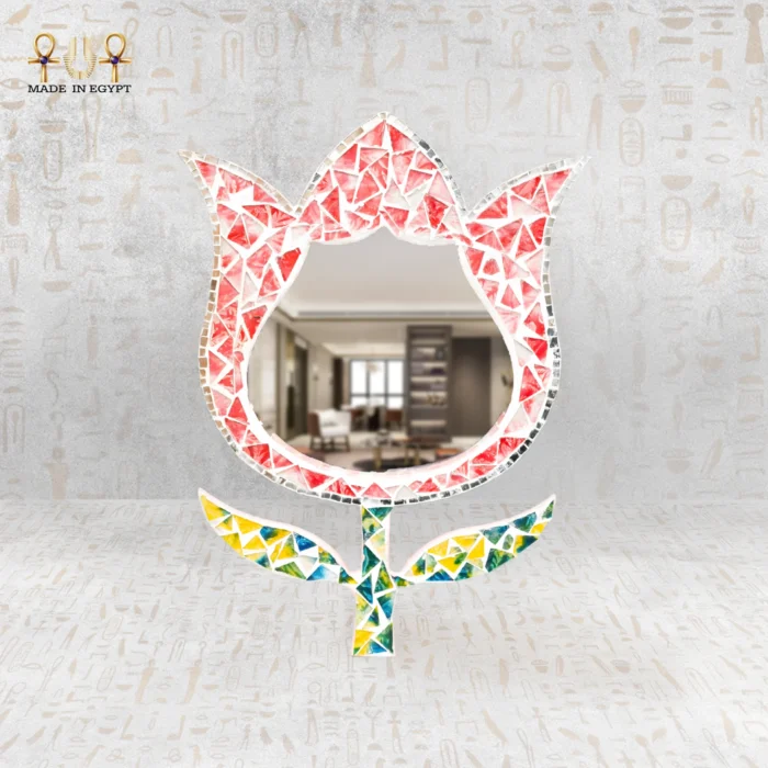 Elegant Mosaic Flower Mirror - Image 1