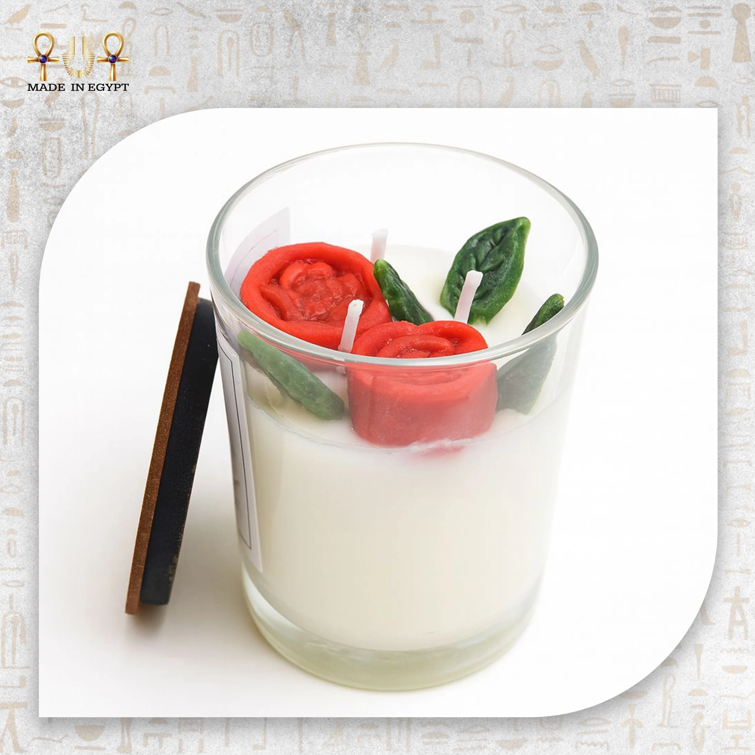 @3A Red Rose Luxe Candle شمعة الورد الأحمر الفاخرة - الصورة 1