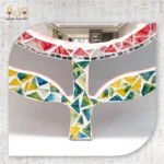 ⁦مرآة زهرة الفسيفساء الأنيقة⁩ - الصورة ⁦3⁩