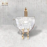 Golden Coffee Cup Resin Coaster