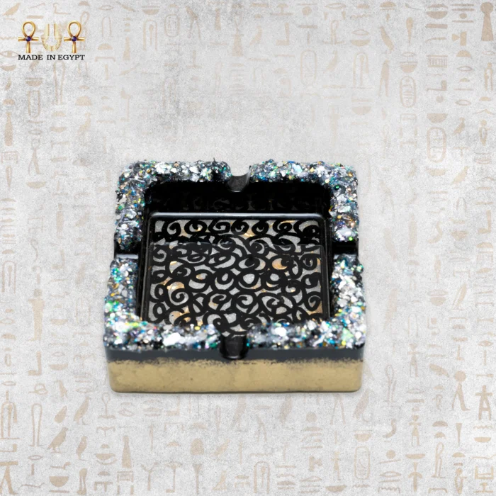 ⁦Midnight Spark Resin Ashtray⁩ - الصورة ⁦1⁩