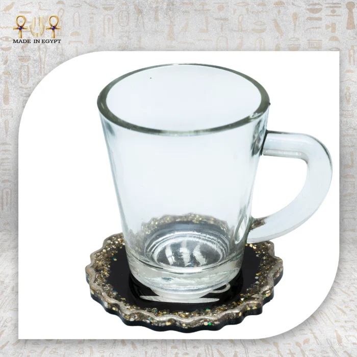 ⁦Golden Coffee Resin Coaster⁩ - الصورة ⁦2⁩