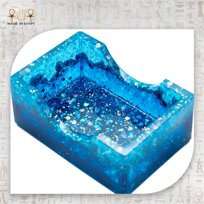 Ocean Blue Resin Card Holder - Image 3