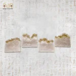 Golden Marble Resin Coaster Set